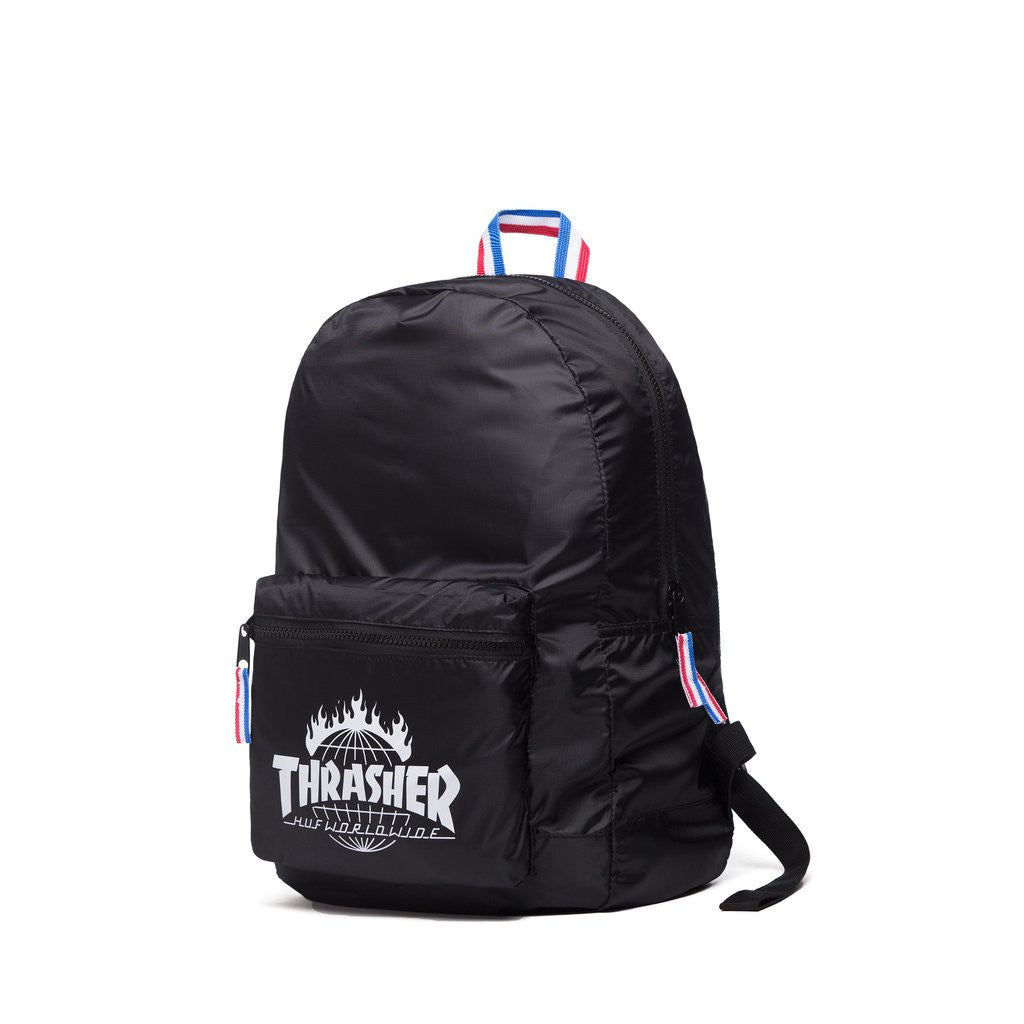 HUF x Thrasher TDS Packable Backpack, Black - The Giant Peach