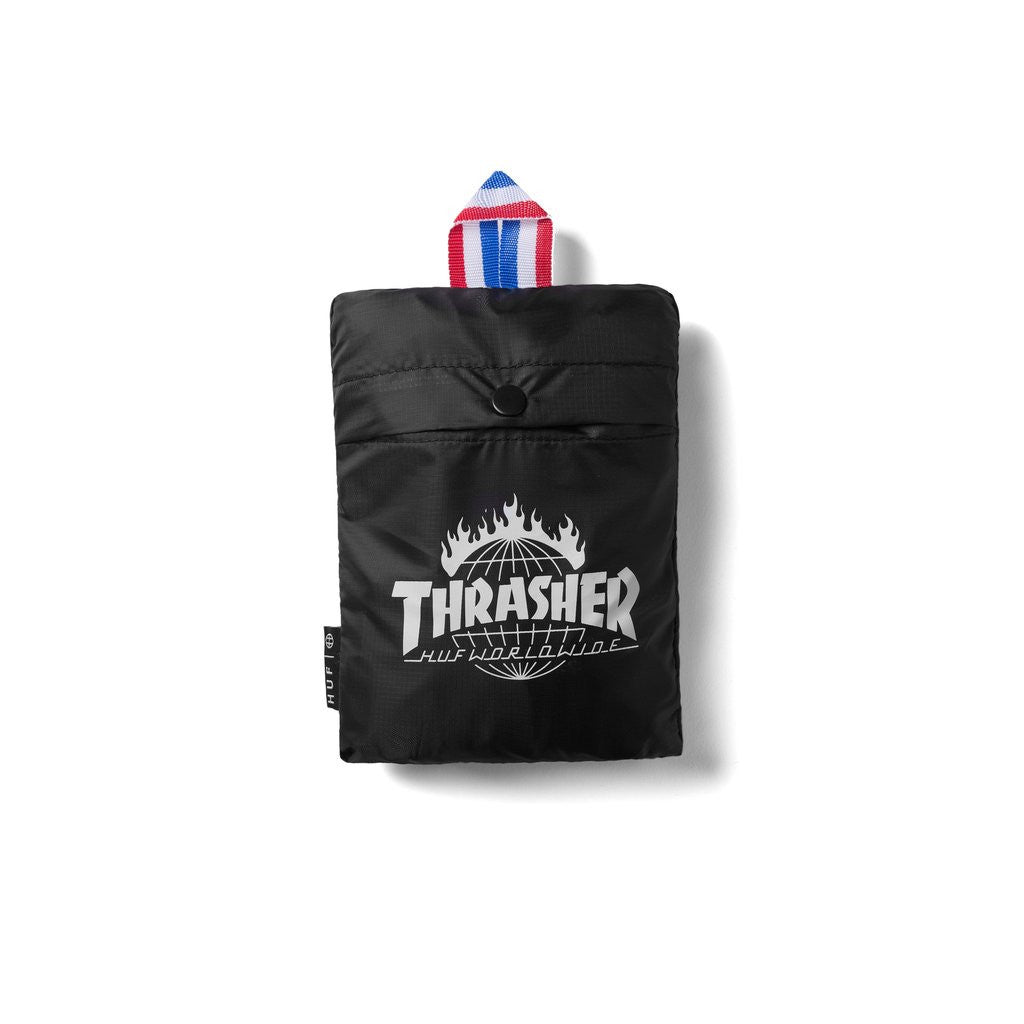 HUF x Thrasher TDS Packable Backpack, Black - The Giant Peach