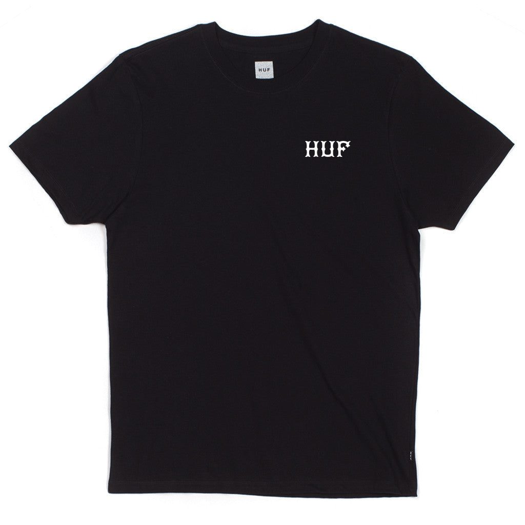 HUF x Todd Francis - Never Say Die Tee, Black - The Giant Peach