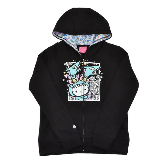 tokidoki x Hello Kitty - Kawaii Kitty Kaiju Women's Hoodie, Black