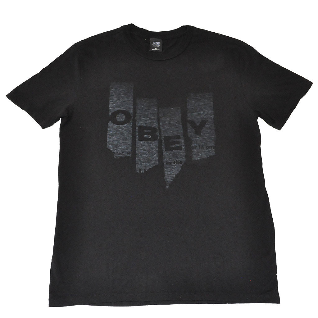 OBEY - Torn Up Men's Shirt, Black - The Giant Peach