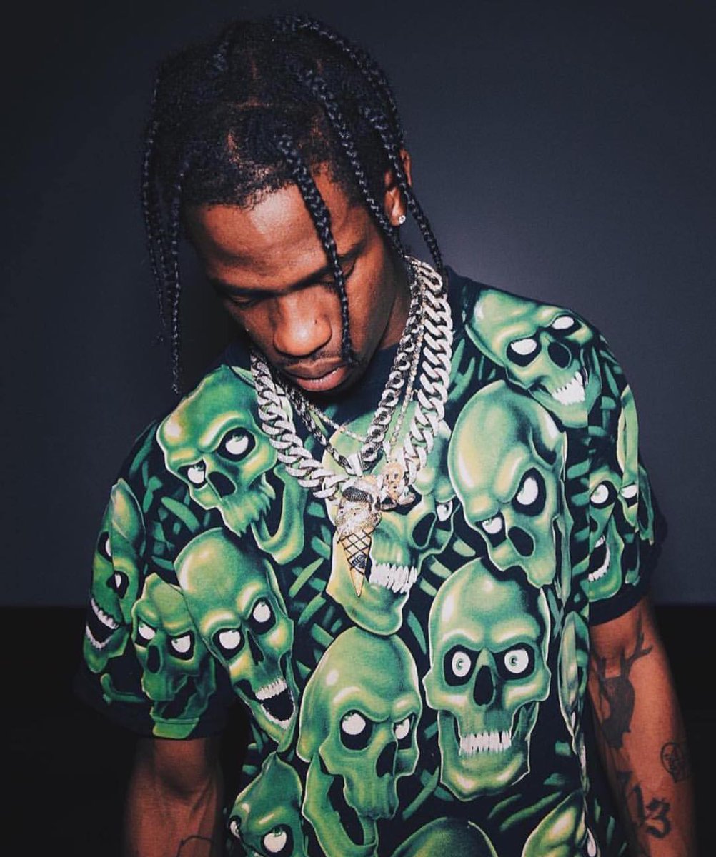 Supreme skull travis scott skull shirt