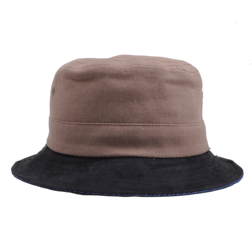 Brixton - Tull Reversible Bucket Hat, Brown/Navy - The Giant Peach