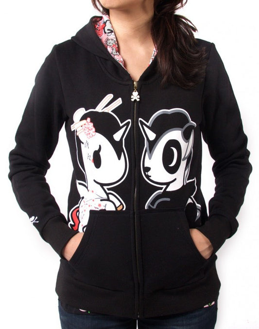 tokidoki - Osaka Women's Hoodie, Black - The Giant Peach