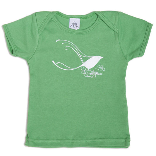 Upper Playground  - Herbert Baglione Bird Infant & Toddler Tee, Grass - The Giant Peach