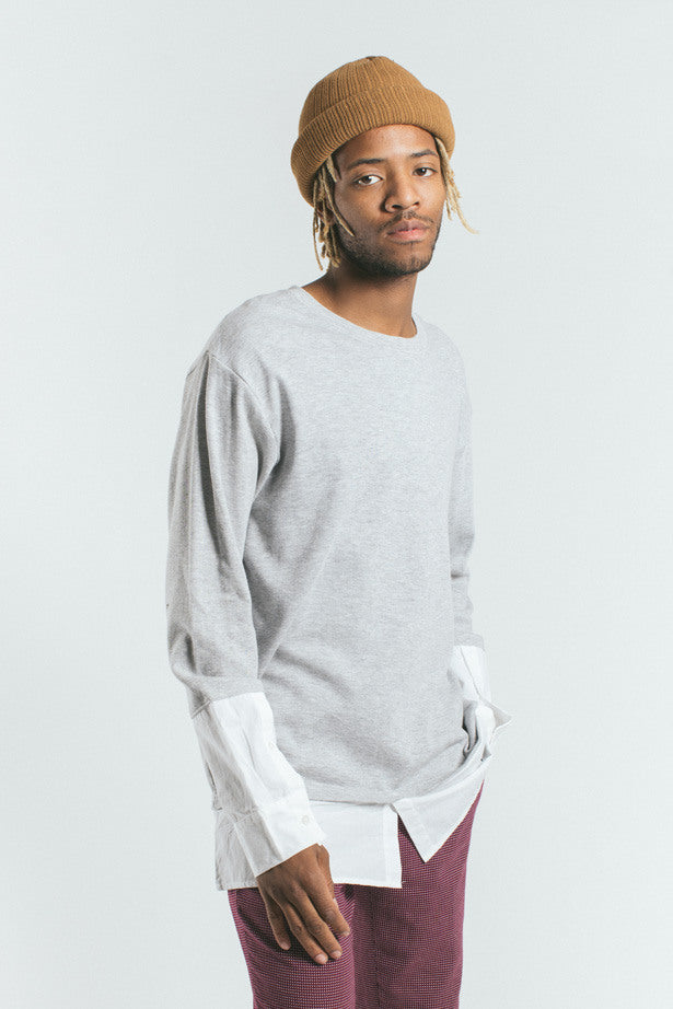 Akomplice VSOP -  Jackie L/S Men's Tee, Grey/White