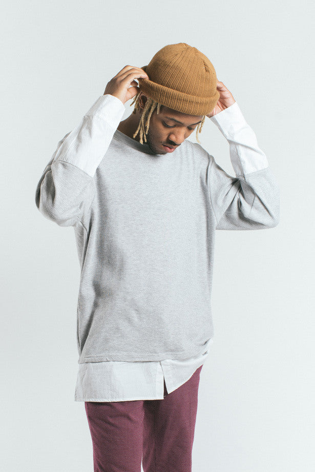 Akomplice VSOP -  Jackie L/S Men's Tee, Grey/White