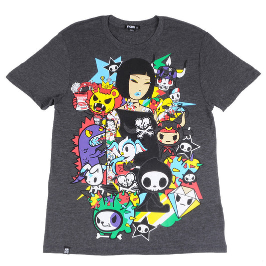 tokidoki TKDK - Wanna Do Men's Shirt, Dark Heather Grey - The Giant Peach