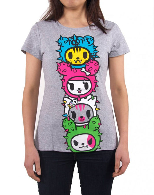 tokidoki - Toki Totem Women's Shirt, Heather Grey - The Giant Peach