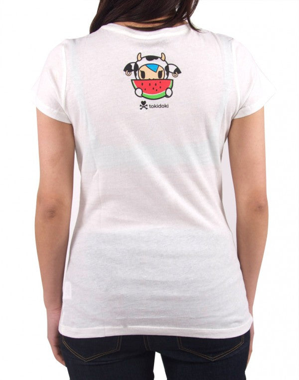 tokidoki - Moo Moo Women's Shirt, White - The Giant Peach