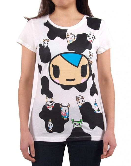 tokidoki - Moo Moo Women's Shirt, White - The Giant Peach