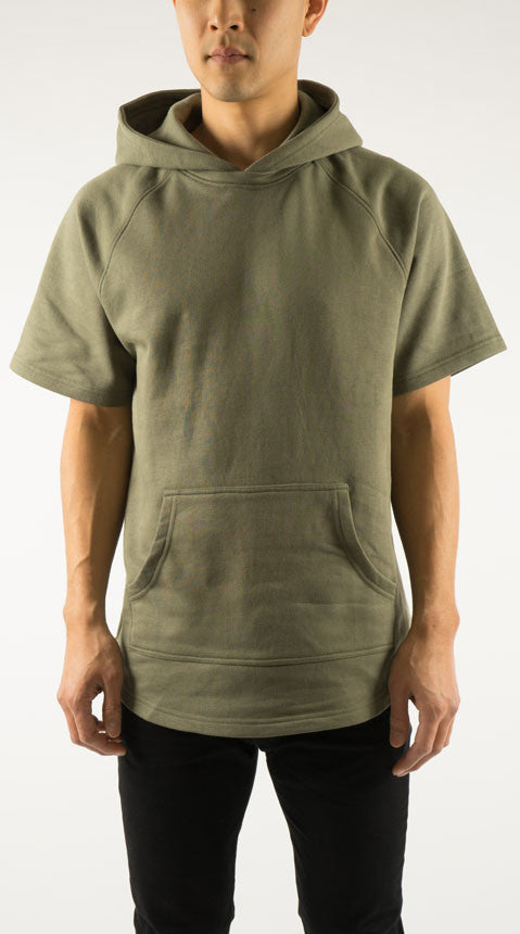 Akomplice VSOP -  West S/S Men's Hoodie, Military Green - The Giant Peach