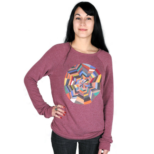 OBEY x DeeDee Cheriel - Omnipotence Women's Sweatshirt, Burgundy - The Giant Peach