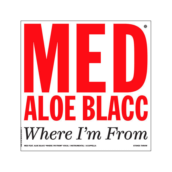 Medaphoar (aka MED) feat. Aloe Blacc, Talib Kweli - Where I'm From, 12" Vinyl - The Giant Peach