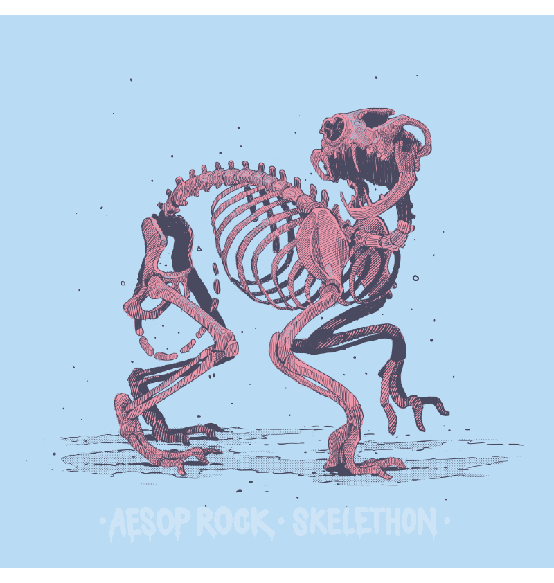 Aesop Rock - Skelethon Women's Shirt, Light Blue - The Giant Peach
