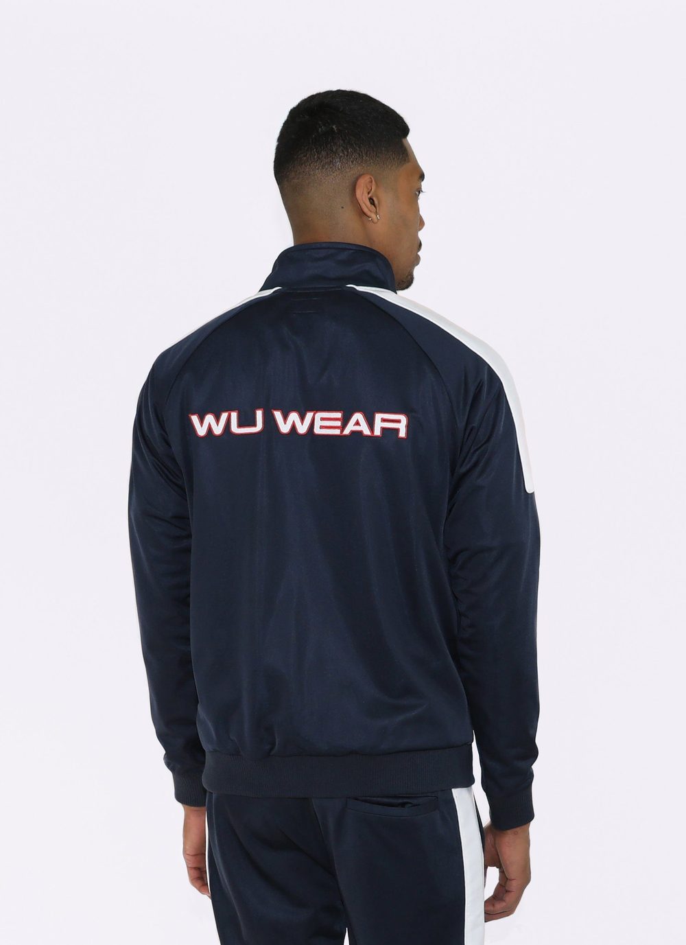 Wu Wear - Re United Men's Track Jacket, Navy/White