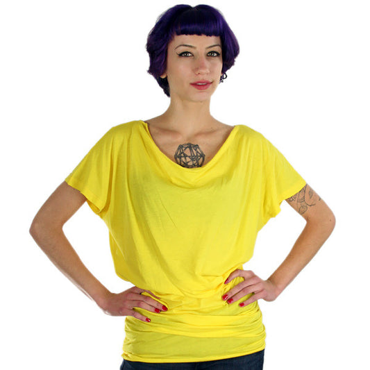 Harajuku Lovers - Pin Tuck Junior's Top, Psychedelic Yellow - The Giant Peach